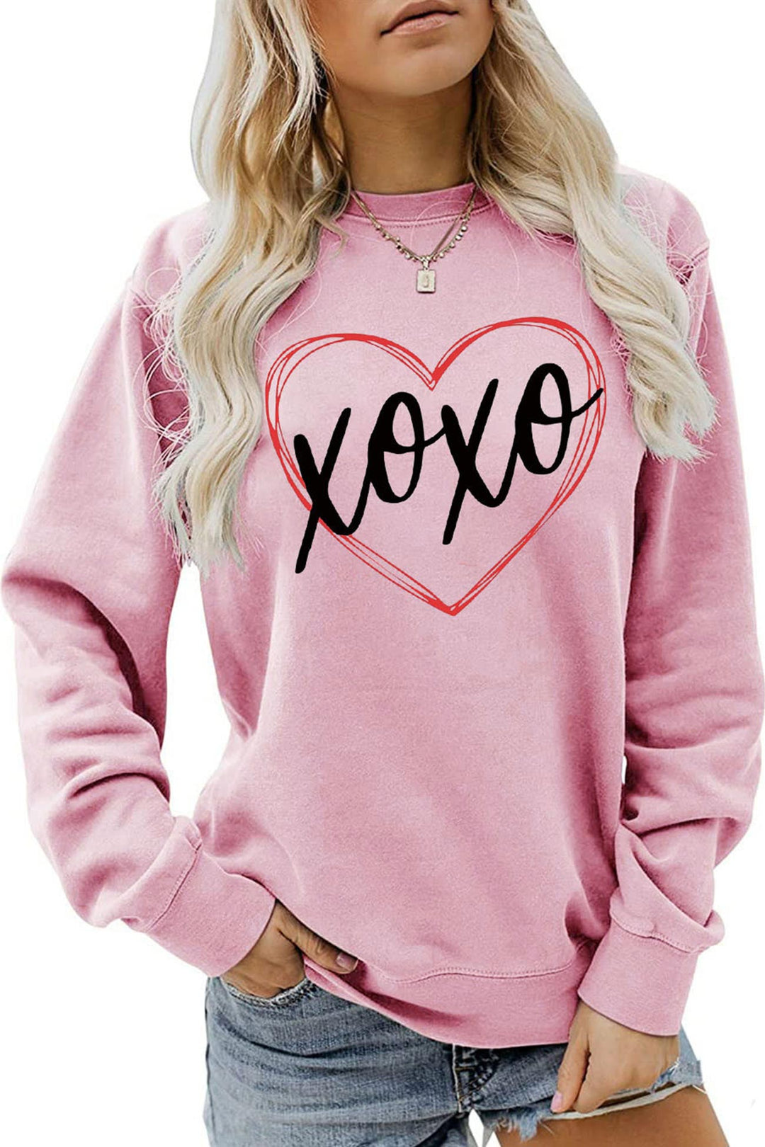 Stilla | Sweatshirt med fin bogstavsform i hjerteform