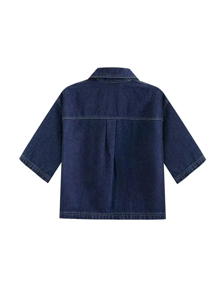 Stilla | 2 Delt Sæt Traf Moderne Slim Fit Denim og Asymmetrisk Nederdel Perfekt Til Afslappet og Semi Formelle Anledninger