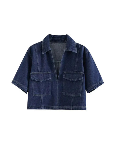 Stilla | 2 Delt Sæt Traf Moderne Slim Fit Denim og Asymmetrisk Nederdel Perfekt Til Afslappet og Semi Formelle Anledninger