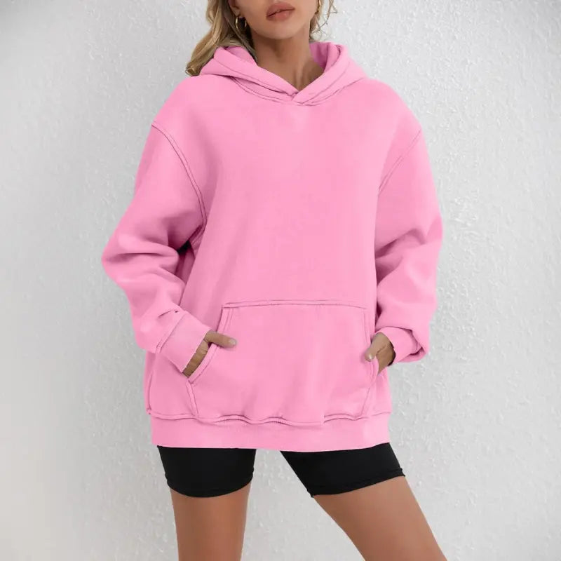 Stilla | Hoodie med Raglanærmer og Kængurulomme
