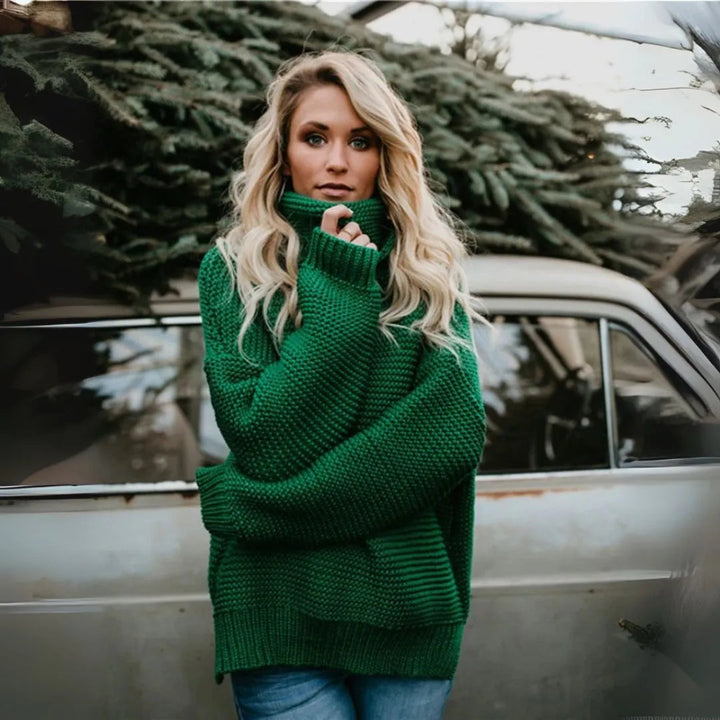 Stilla | Oversized Turtleneck Sweater Kvinder Lavet Af Premium Strik
