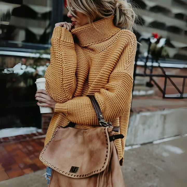 Stilla | Overdimensioneret Rullekravepullover I Chunky Strik