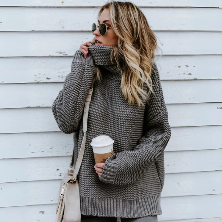 Stilla | Overdimensioneret Rullekravepullover I Chunky Strik