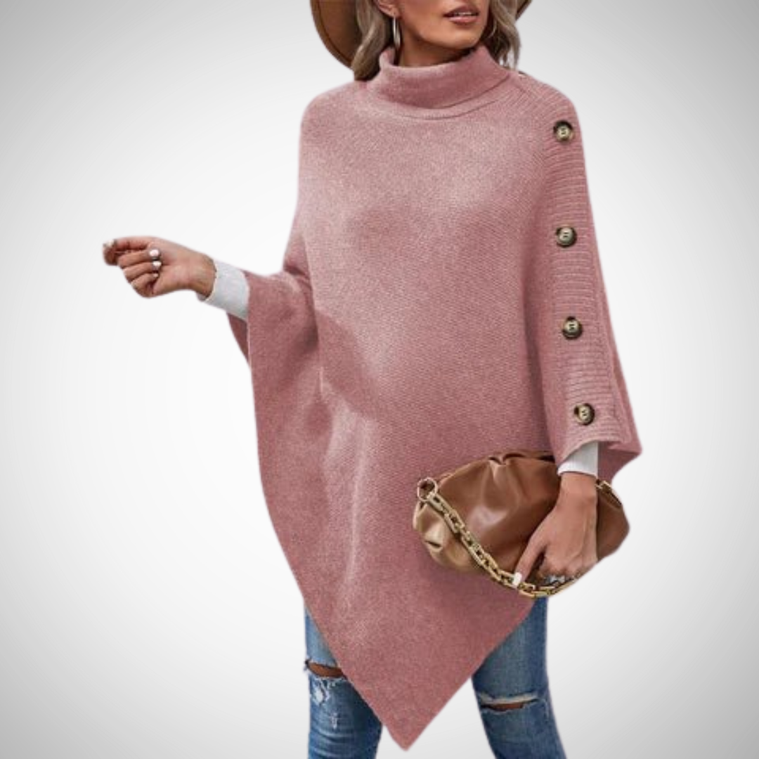Stilla | Knap Detalje Strik Poncho