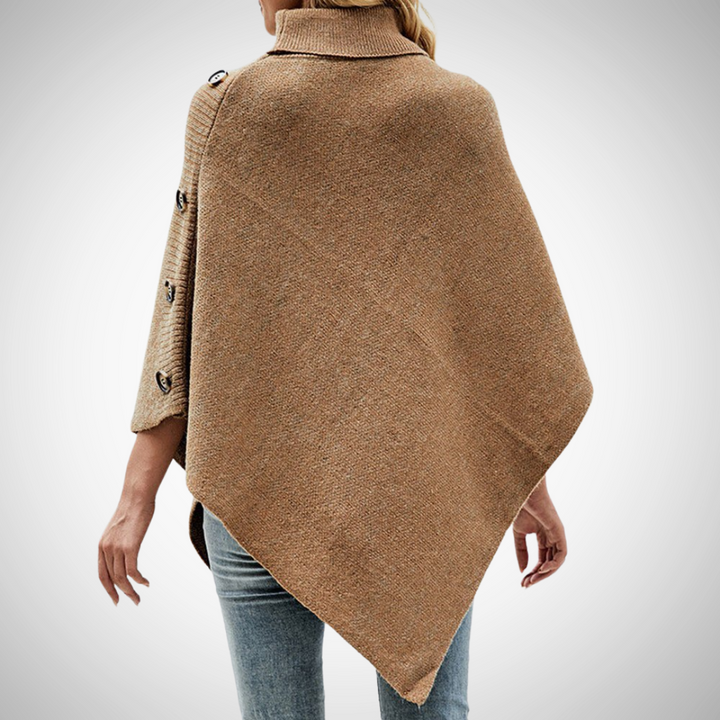 Stilla | Knap Detalje Strik Poncho