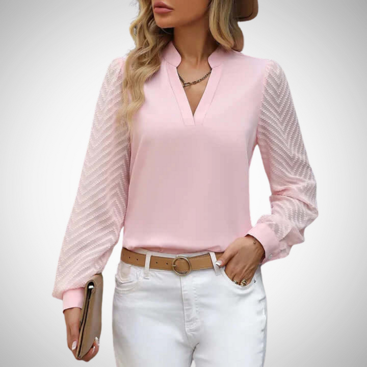Stilla | V-udskæring Chiffon Top