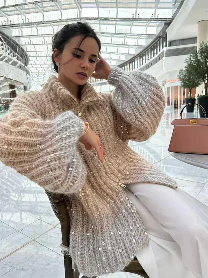 Stilla | Skinnende silkeblazer