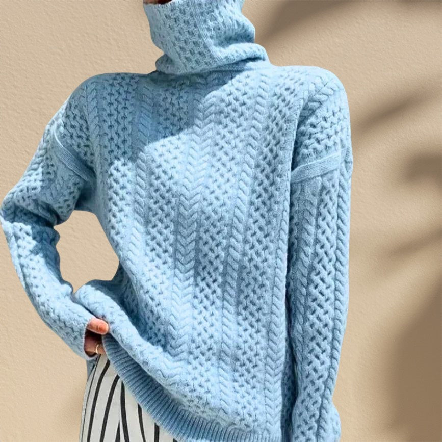 Stilla | Blød højhalset sweater