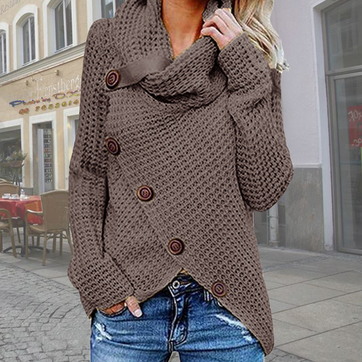 Stilla | Moderne Asymmetrisk Rullekrave Trøje Med Elegante Detaljer