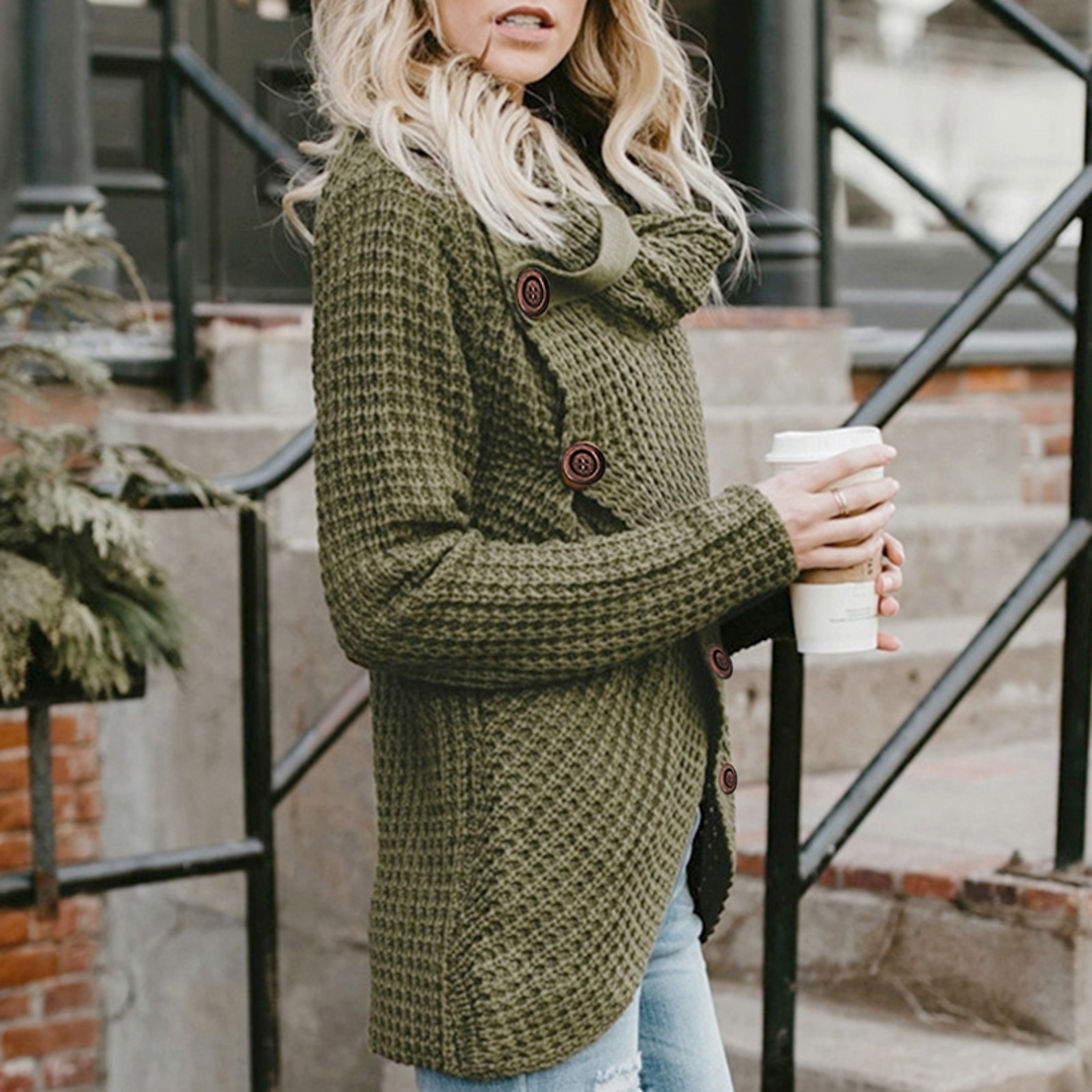 Stilla | Moderne Asymmetrisk Rullekrave Trøje Med Elegante Detaljer
