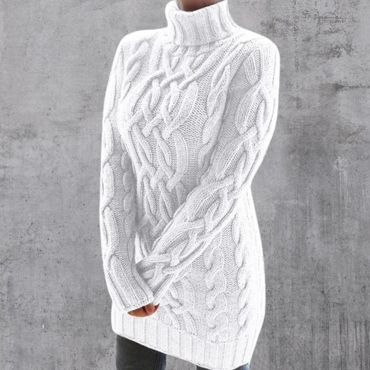 Stilla | Pullover med Lang, Elegant Rullekrave