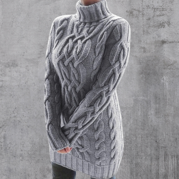 Stilla | Pullover med Lang, Elegant Rullekrave