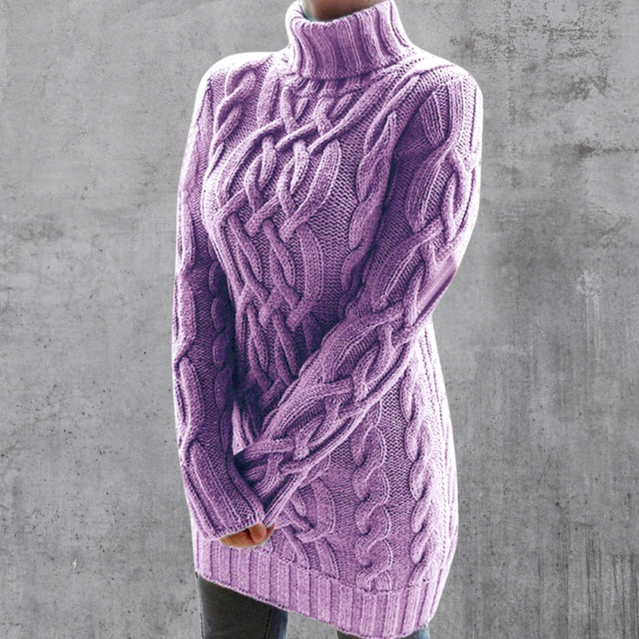 Stilla | Pullover med Lang, Elegant Rullekrave