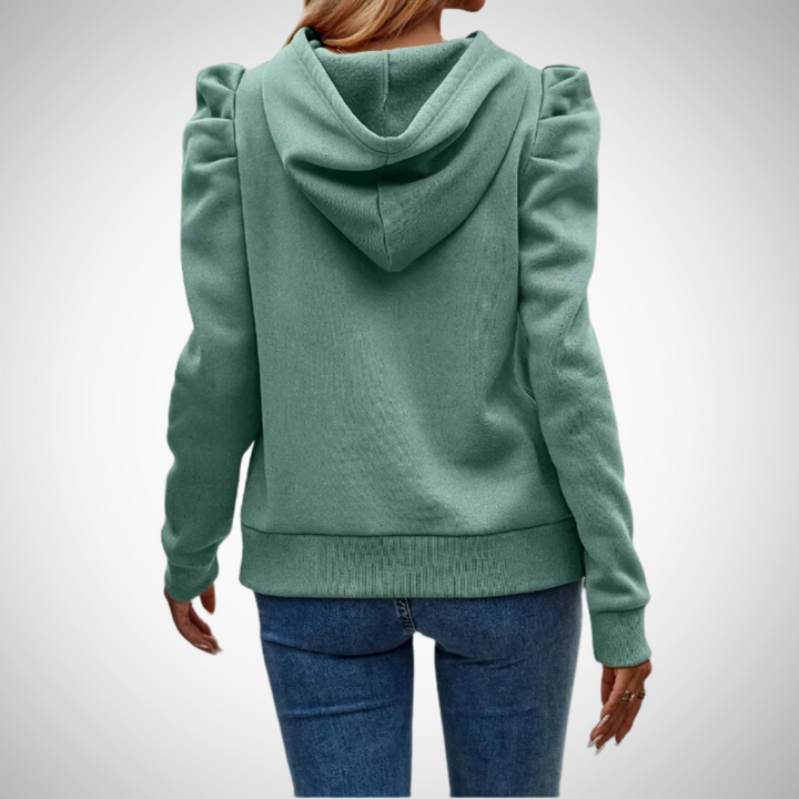 Stilla | Puff ærmer bomulds hoodie