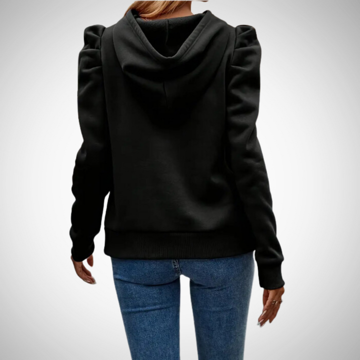Stilla | Puff ærmer bomulds hoodie