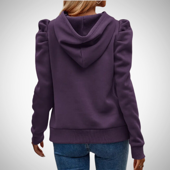 Stilla | Puff ærmer bomulds hoodie