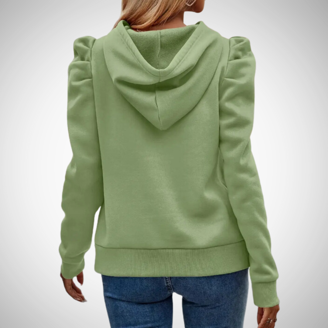 Stilla | Puff ærmer bomulds hoodie