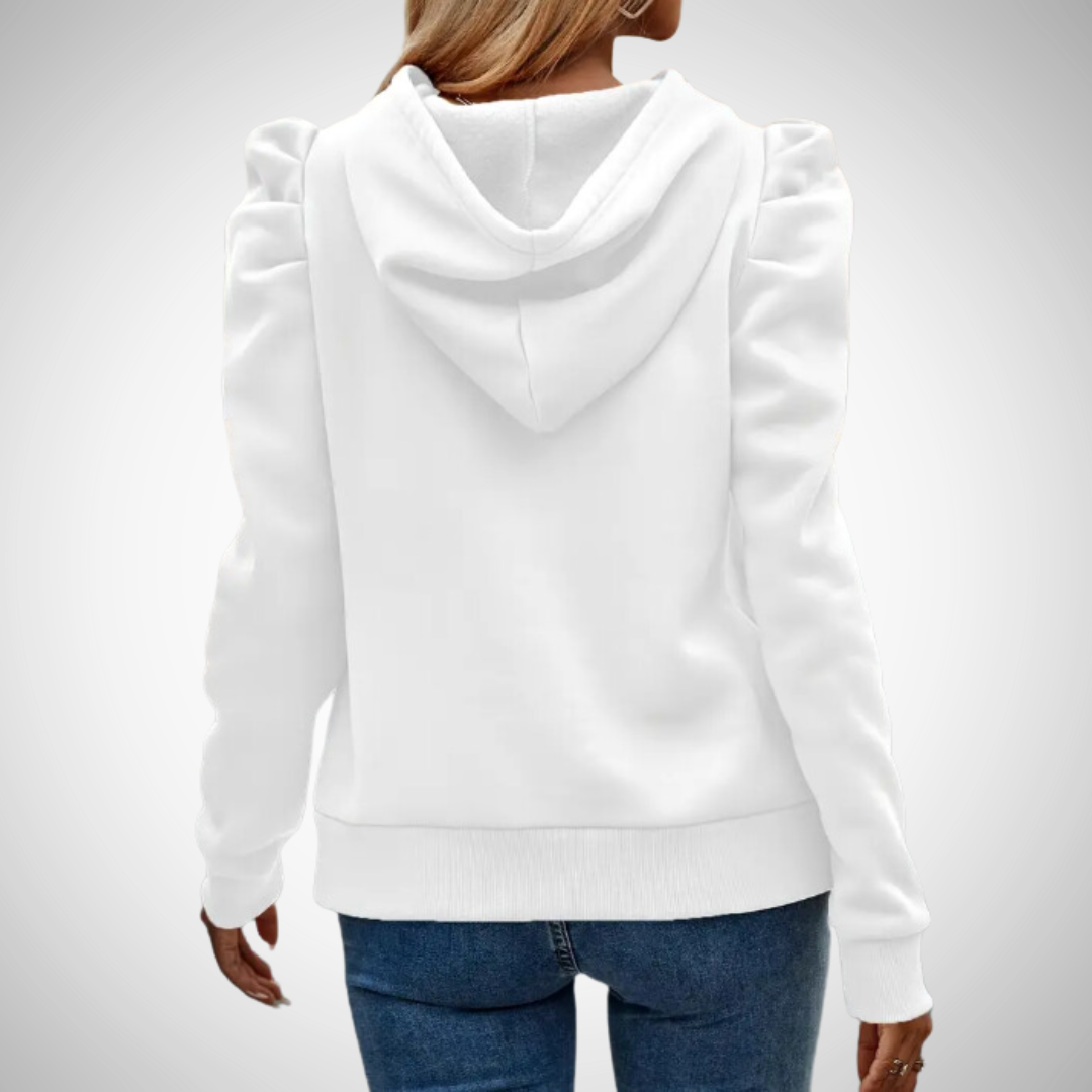 Stilla | Puff ærmer bomulds hoodie