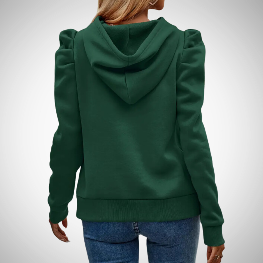 Stilla | Puff ærmer bomulds hoodie