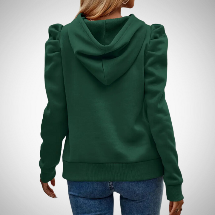 Stilla | Puff ærmer bomulds hoodie
