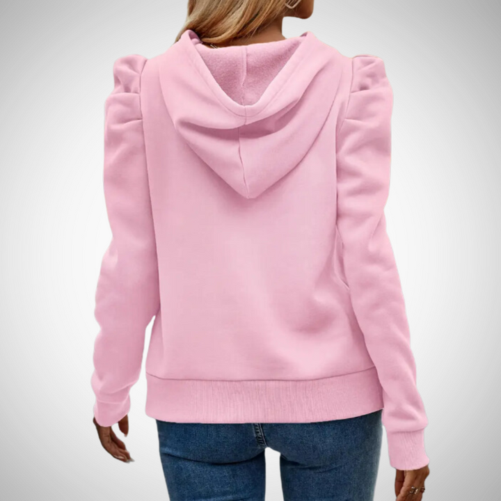 Stilla | Puff ærmer bomulds hoodie