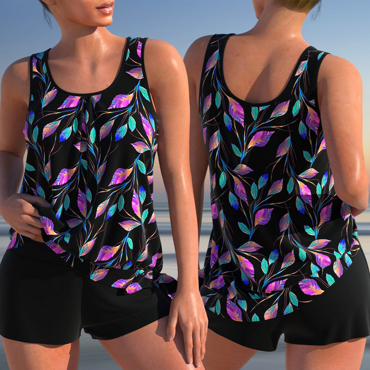 Stilla | Elegant Tankini Med Et Charmerende Bladmotiv
