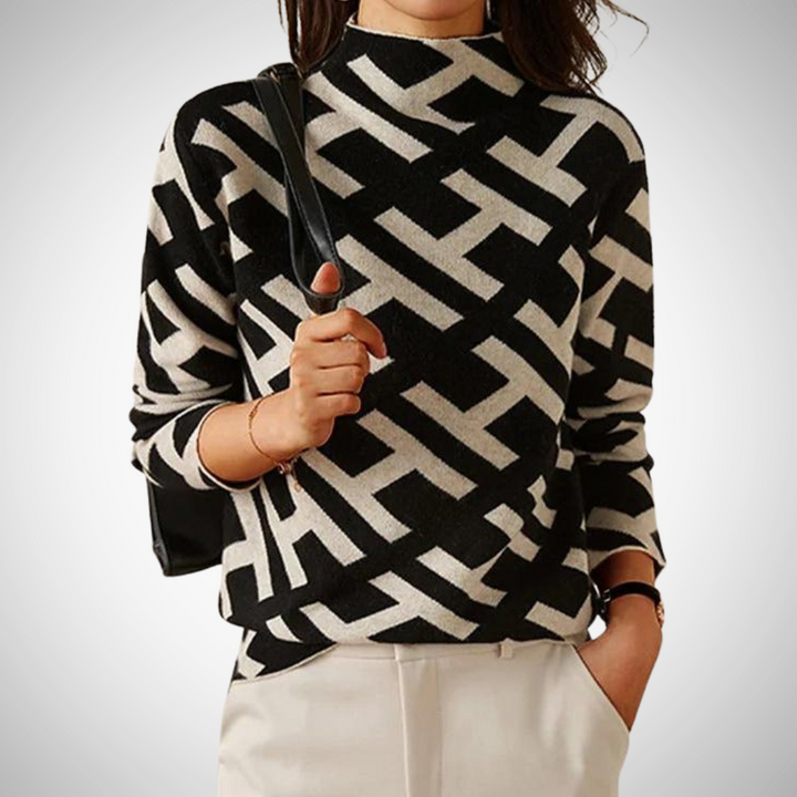 Stilla | Elegant Geometrisk Sweater