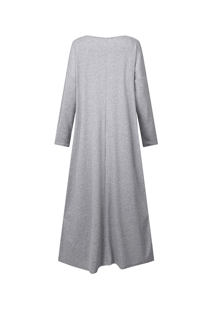 Stilla | Sweatshirtkjole Med V-udskæring Og Slidskant