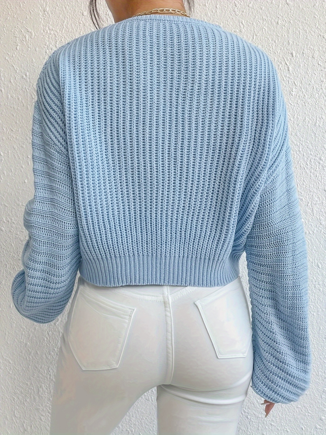 Stilla | V-udskæring Pullover Med Lanternærmer