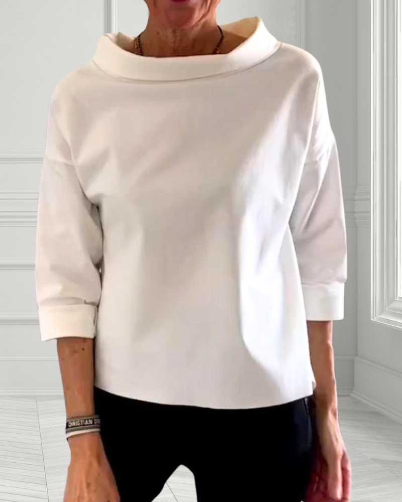 Stilla | Casual top med høj krave