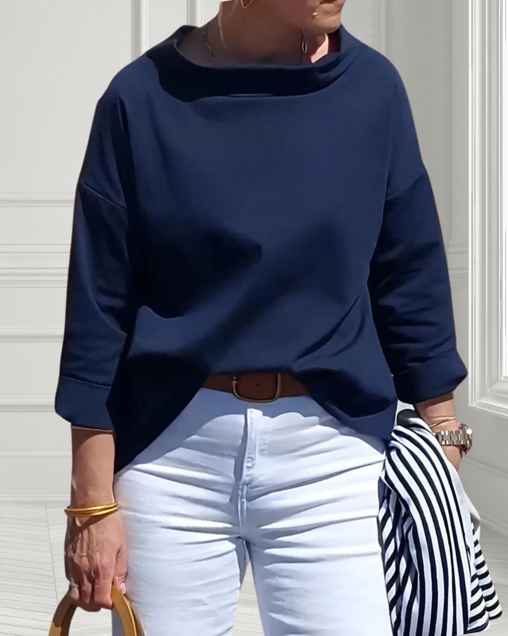 Stilla | Casual top med høj krave