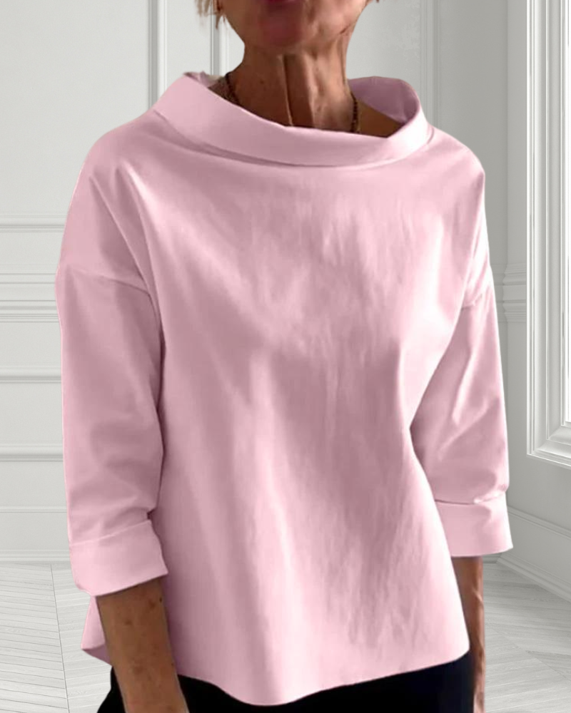 Stilla | Casual top med høj krave