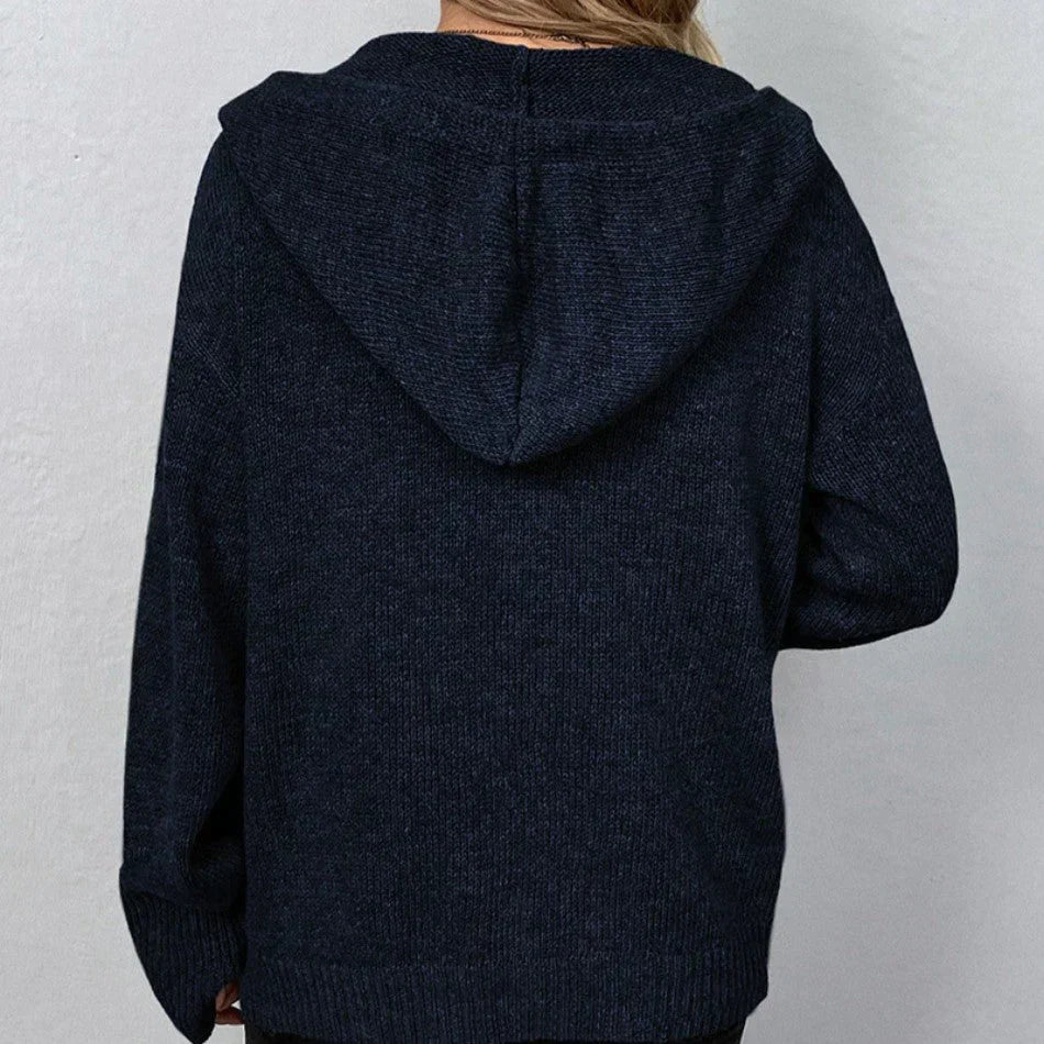 Stilla | Cardigan med snortræk og hætte