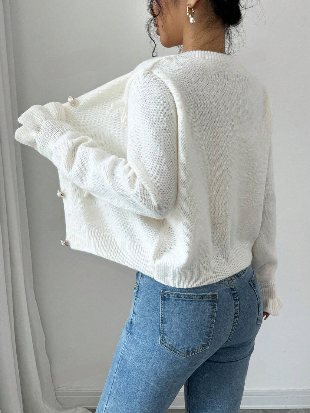 Stilla | Elegant Cardigan Med Knudedetaljer Til Damer