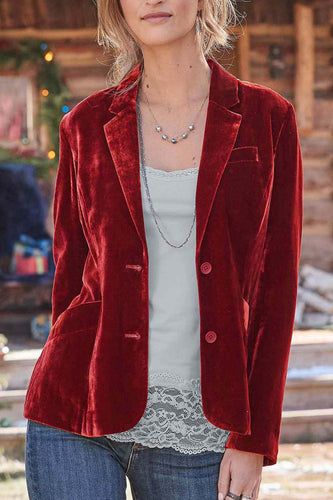Stilla | Kort blazer i velour
