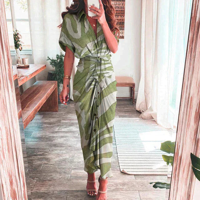 Stilla | Boho Kjole Med Multicolor Print