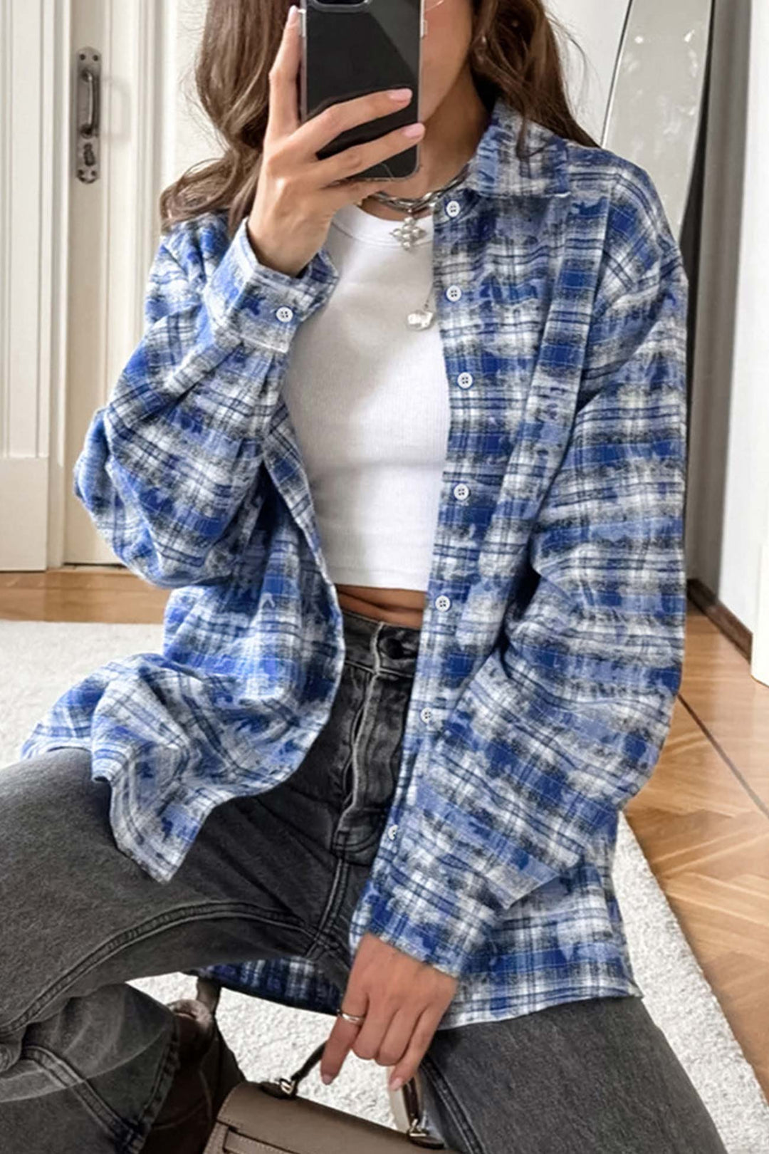 Stilla | Vintage Ternet Overdimensioneret Bluse