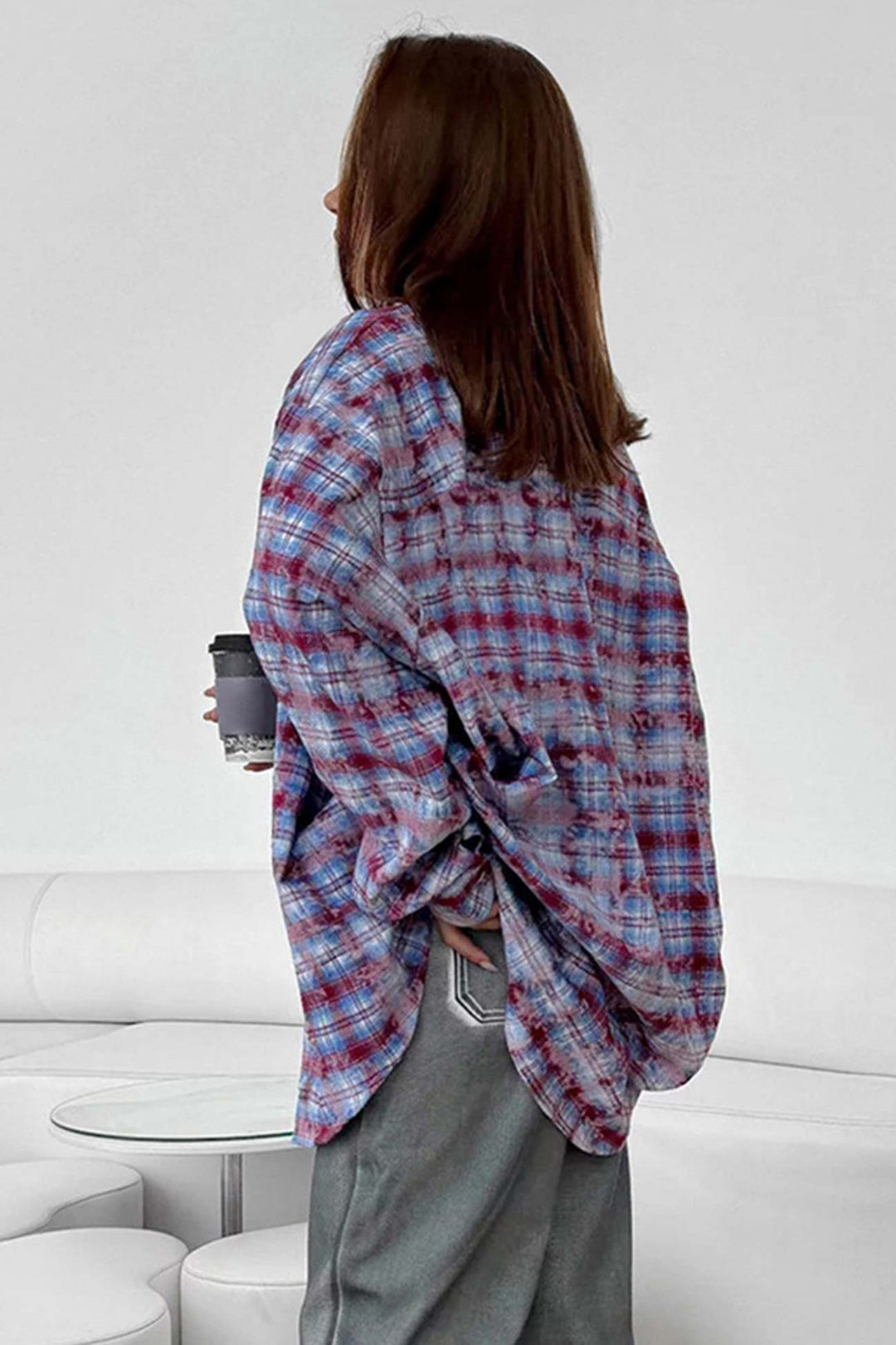 Stilla | Vintage Ternet Overdimensioneret Bluse