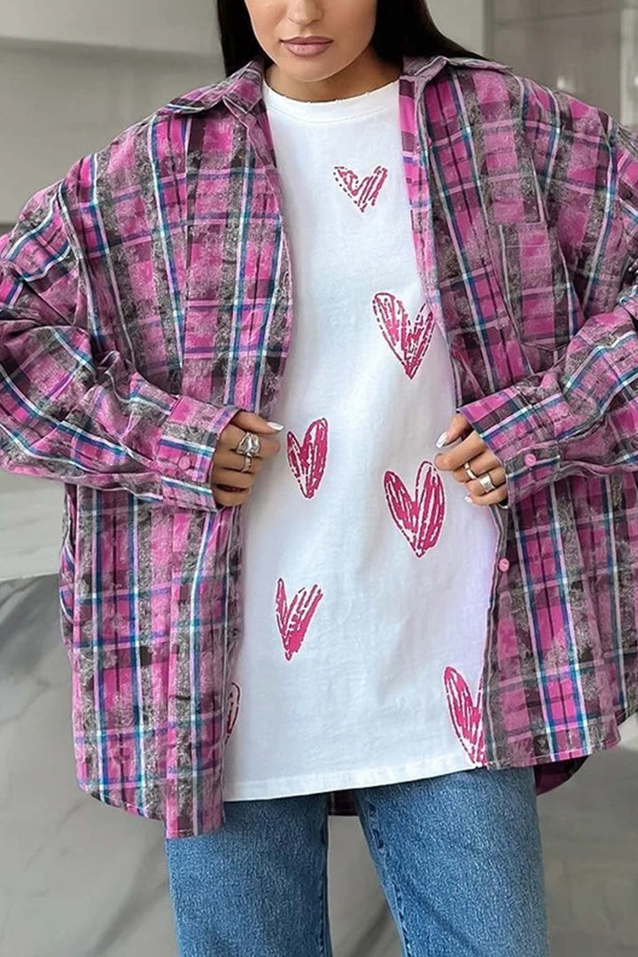 Stilla | Vintage Ternet Overdimensioneret Bluse