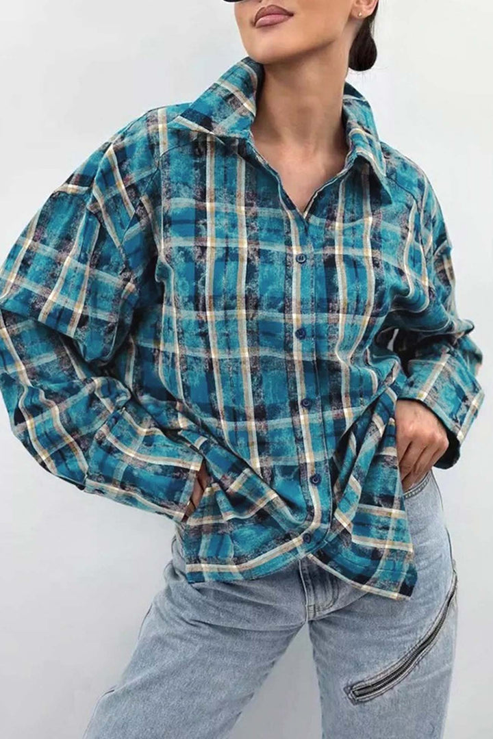 Stilla | Vintage Ternet Overdimensioneret Bluse