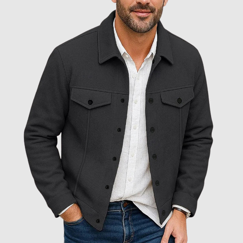 Stilla | Look Button-Up Kunstlæderjakke