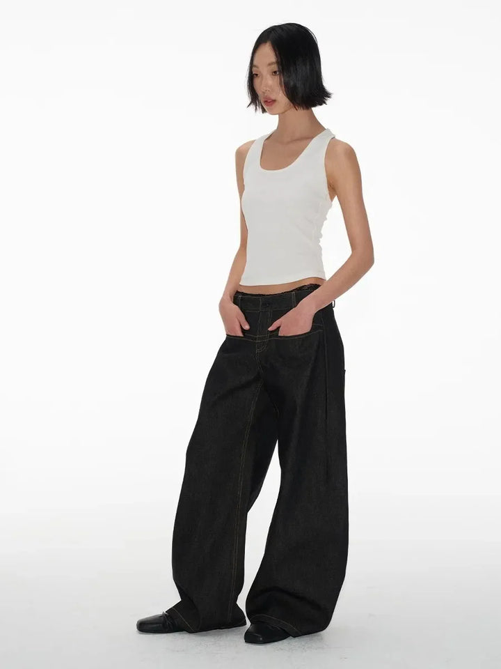 Stilla | Baggy Lav Talje Jeans Dame