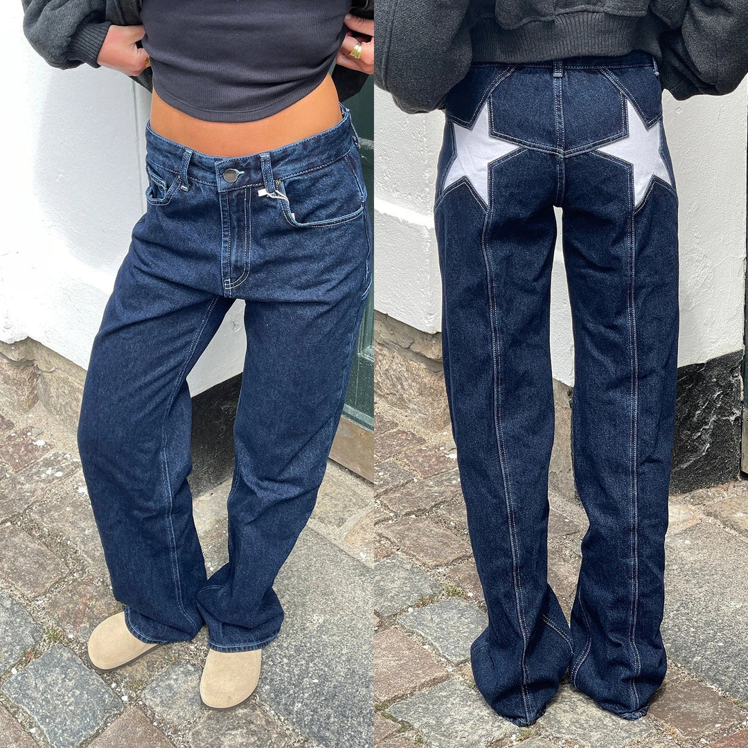Stilla | Dame Jeans med Stjernemønster