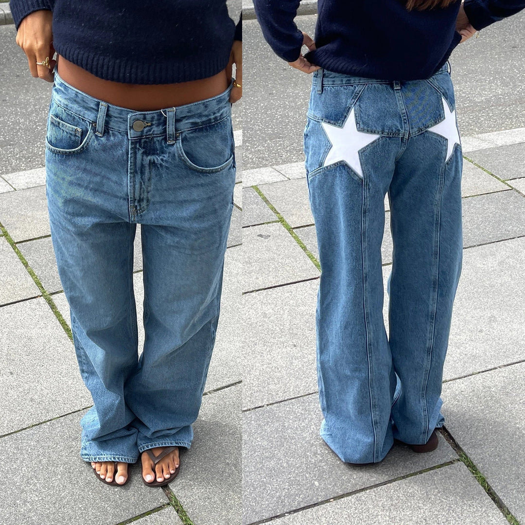 Stilla | Dame Jeans med Stjernemønster