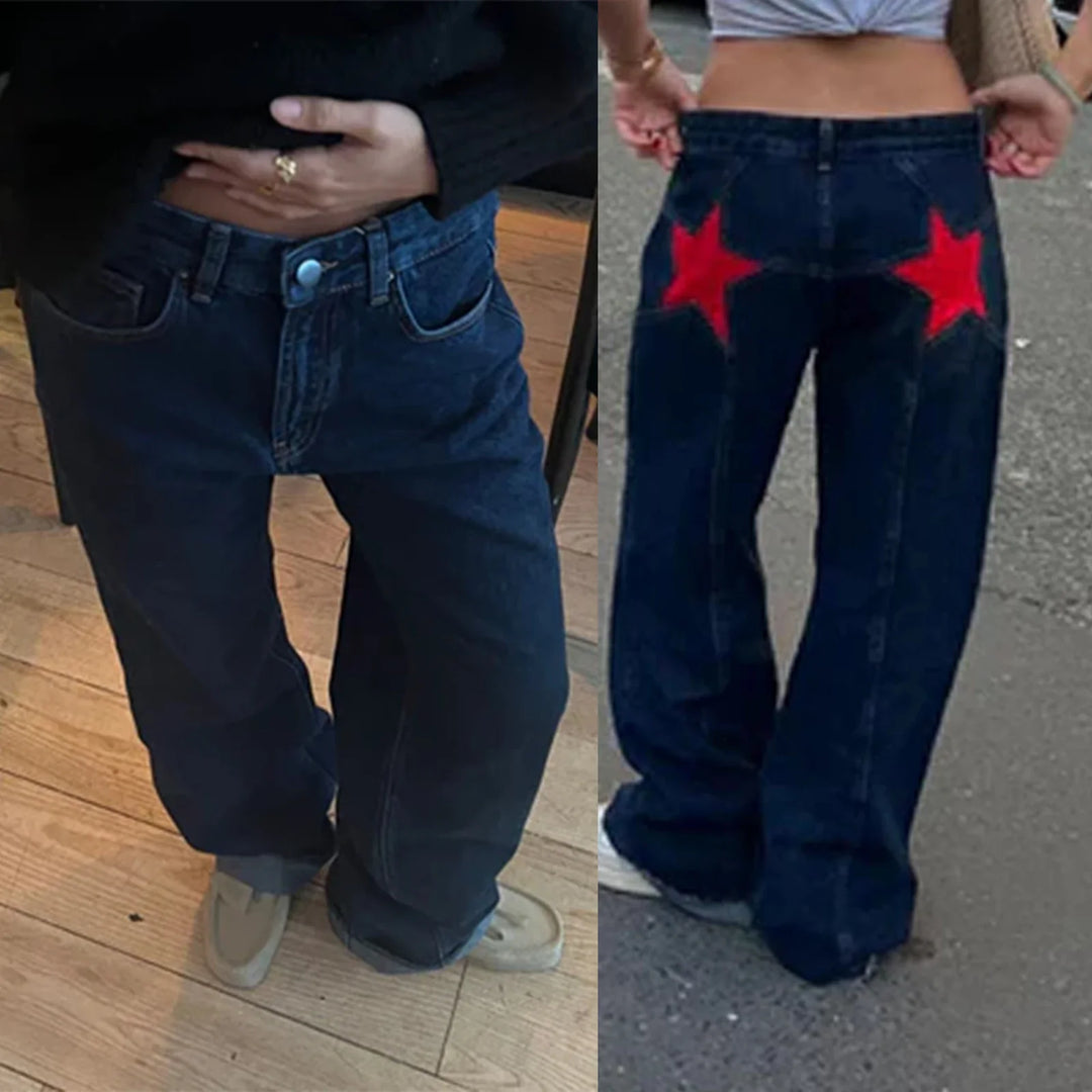 Stilla | Dame Jeans med Stjernemønster