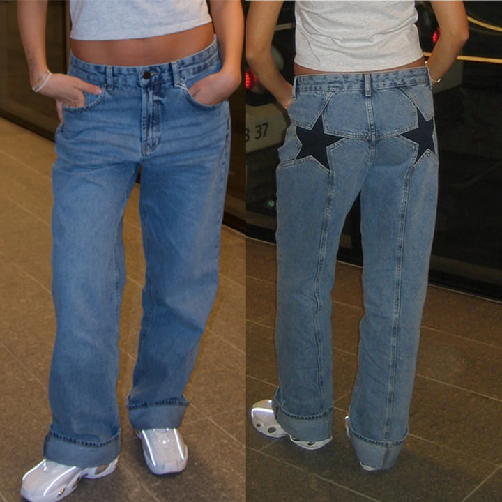 Stilla | Dame Jeans med Stjernemønster