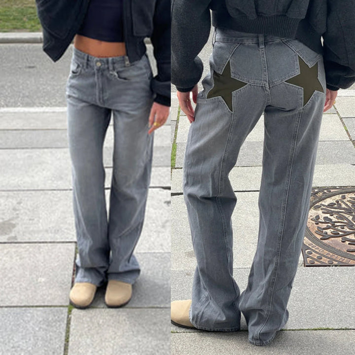 Stilla | Dame Jeans med Stjernemønster