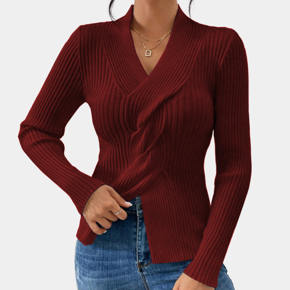 Stilla | Moderne V-Hals Sweater til Kvinder