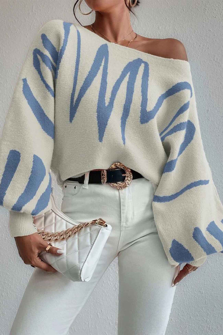 Stilla | Pullover med geometriske lanterneærmer