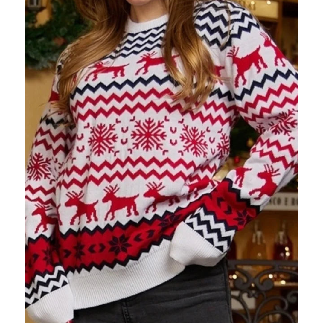 Stilla | Falsk julesweater damer - Lange ærmer